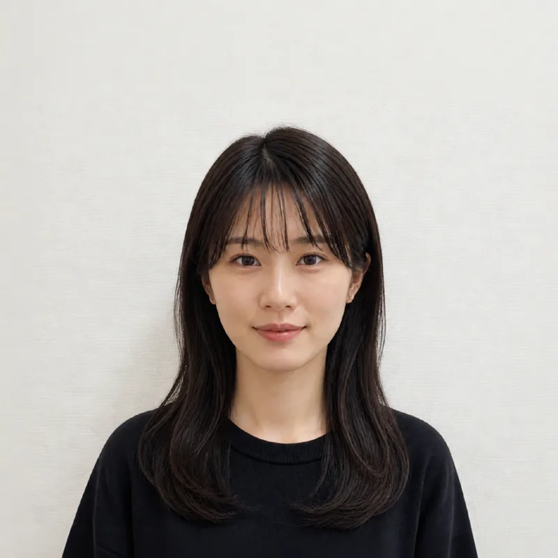 今の髪型